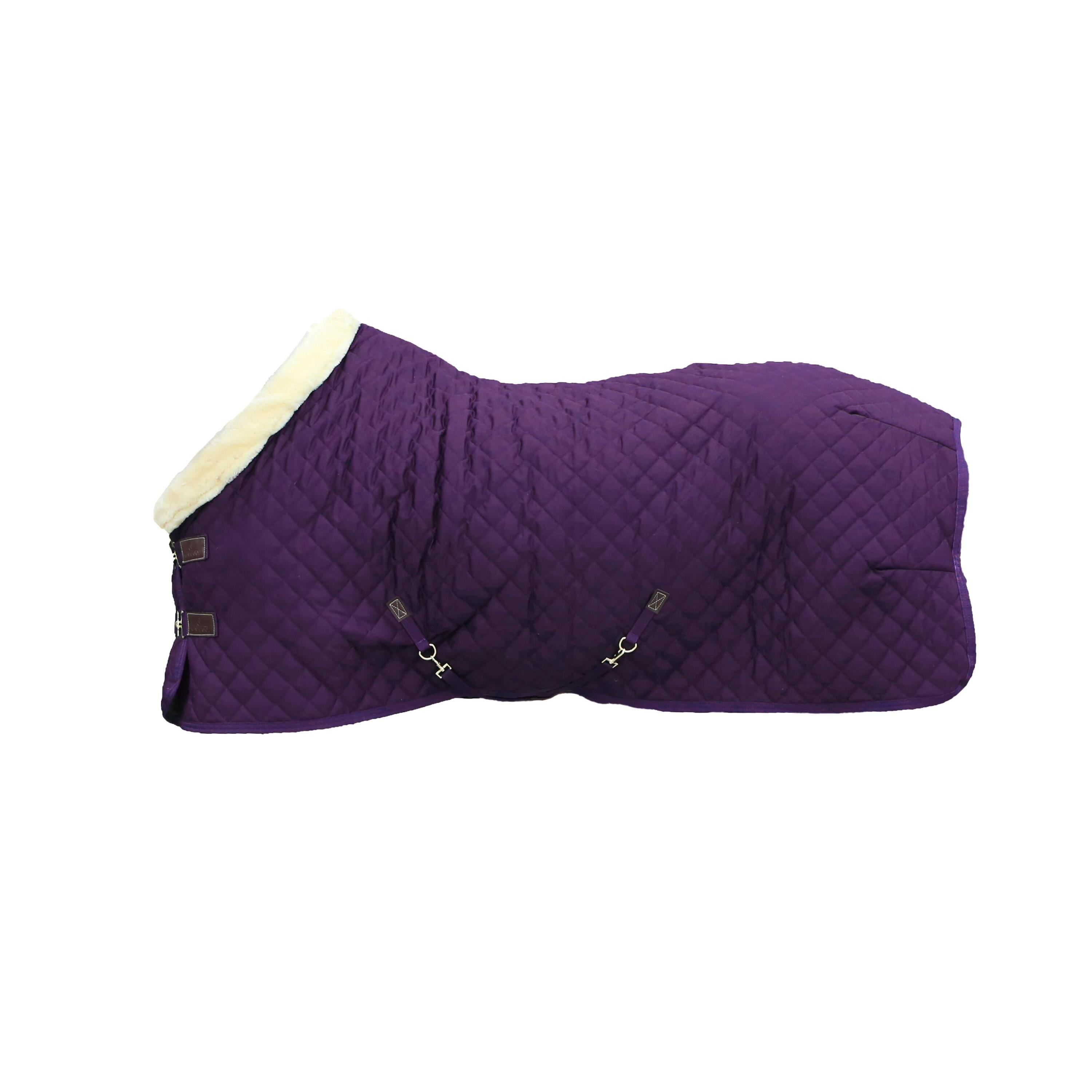 Couverture de présentation - 600D - 155 cm - Laine vegan - Mauve royal 5/5