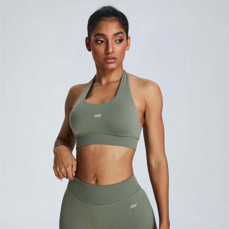 Brassière Low Sculpt Scrunch - Gris Vert
