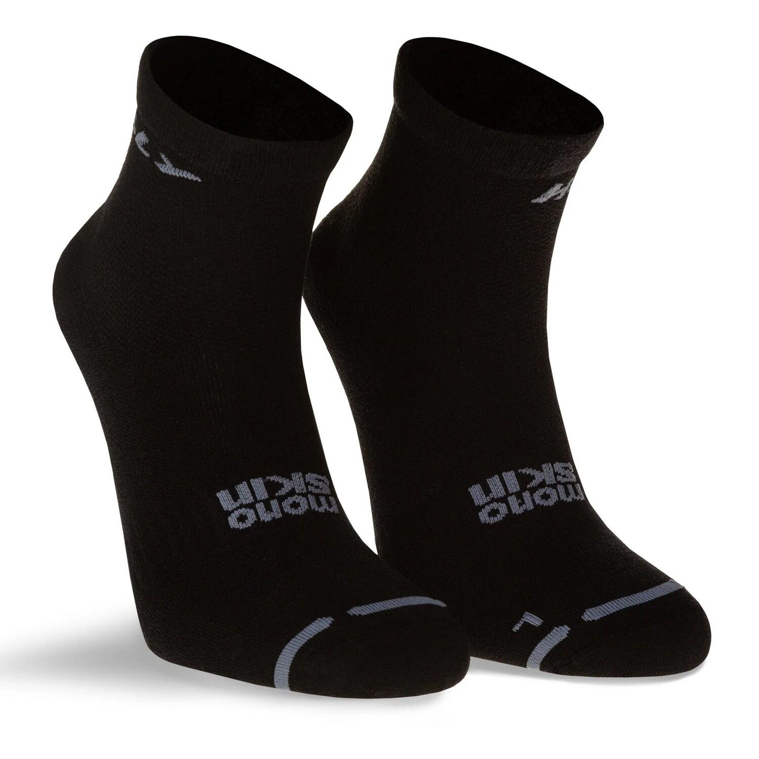 HILLY Mens Active Ankle Socks (Black/Grey)