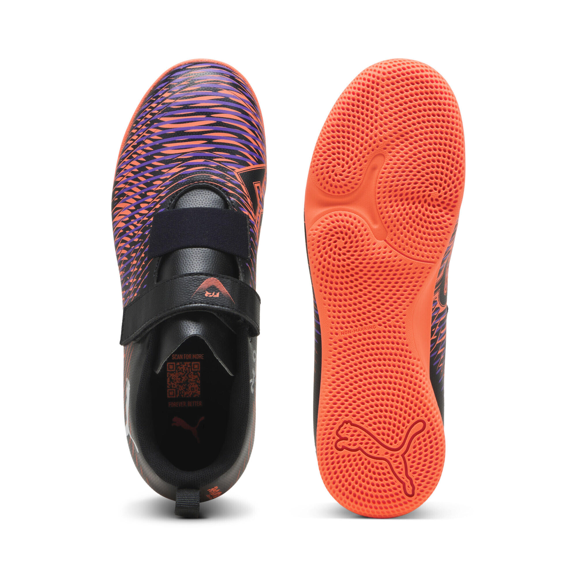FUTURE 8 PLAY TT V voetbalschoenen voor jongeren PUMA Black White Glowing Red 6/7