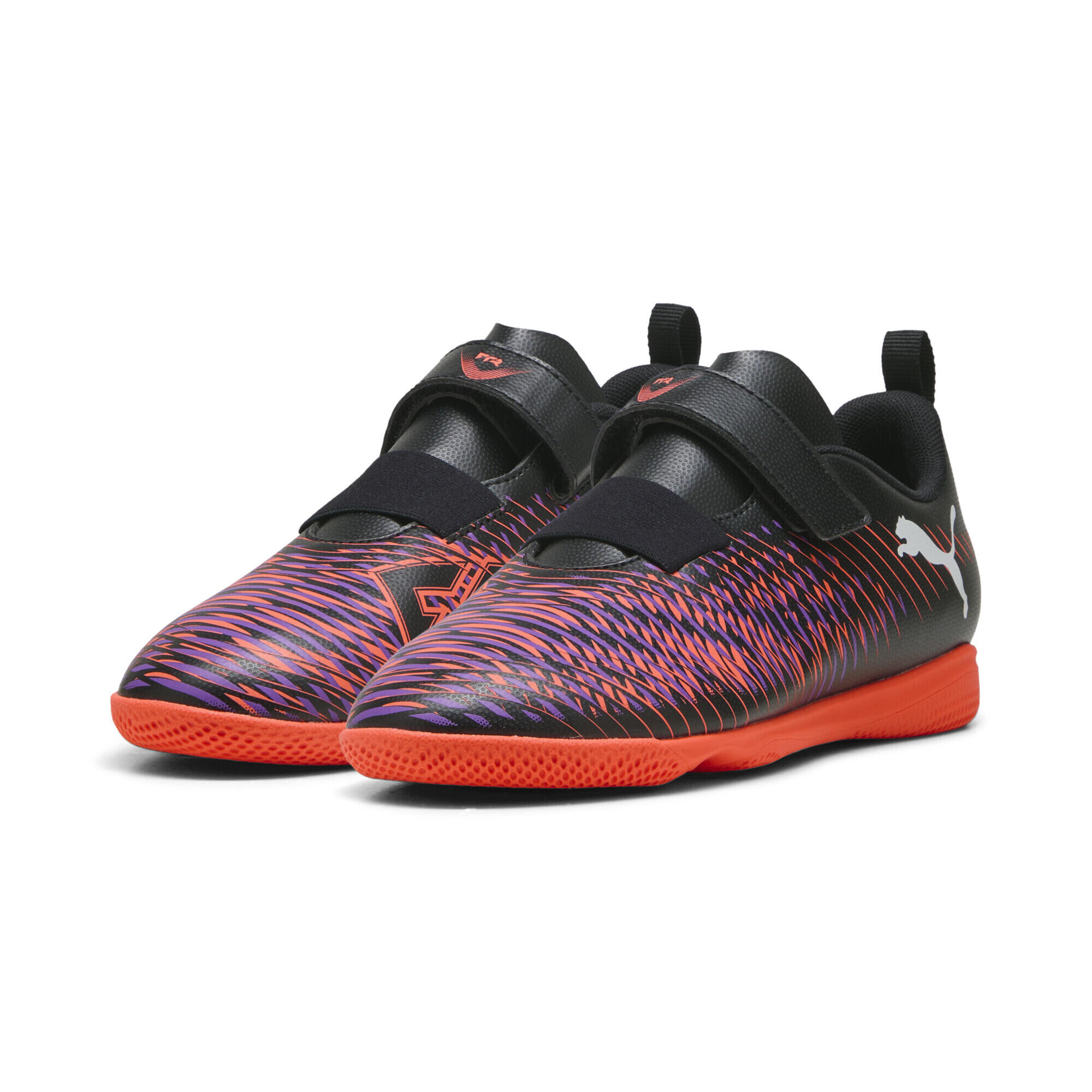 PUMA Dětské kopačky Future 8 Play TT PUMA Black White Glowing Red