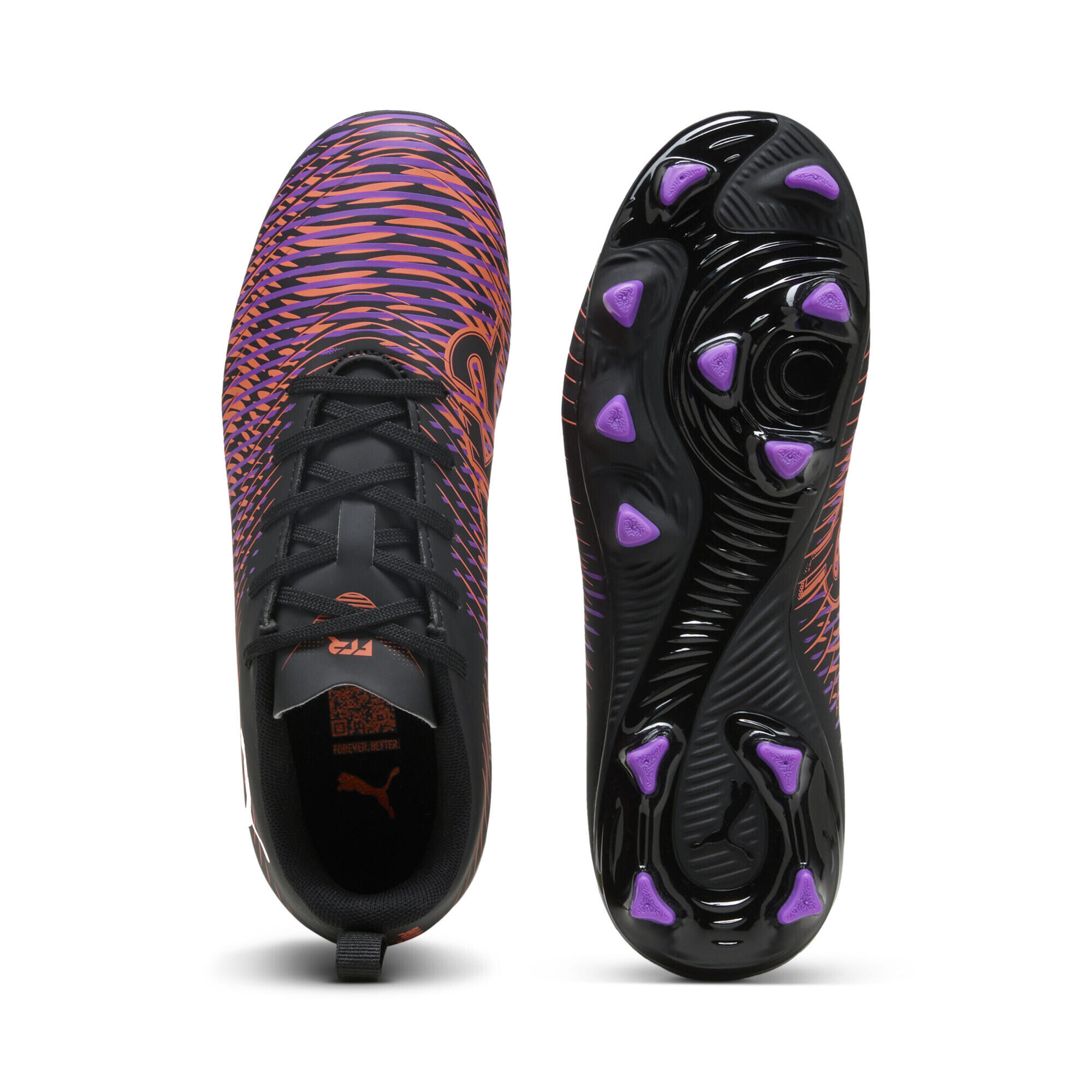 FUTURE 8 PLAY FG/AG voetbalschoenen voor jongeren PUMA Black White Glowing Red 6/7