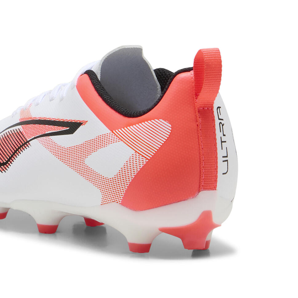 Młodzieżowe buty ULTRA 5 PLAY FG/AG PUMA White Black Glowing Red