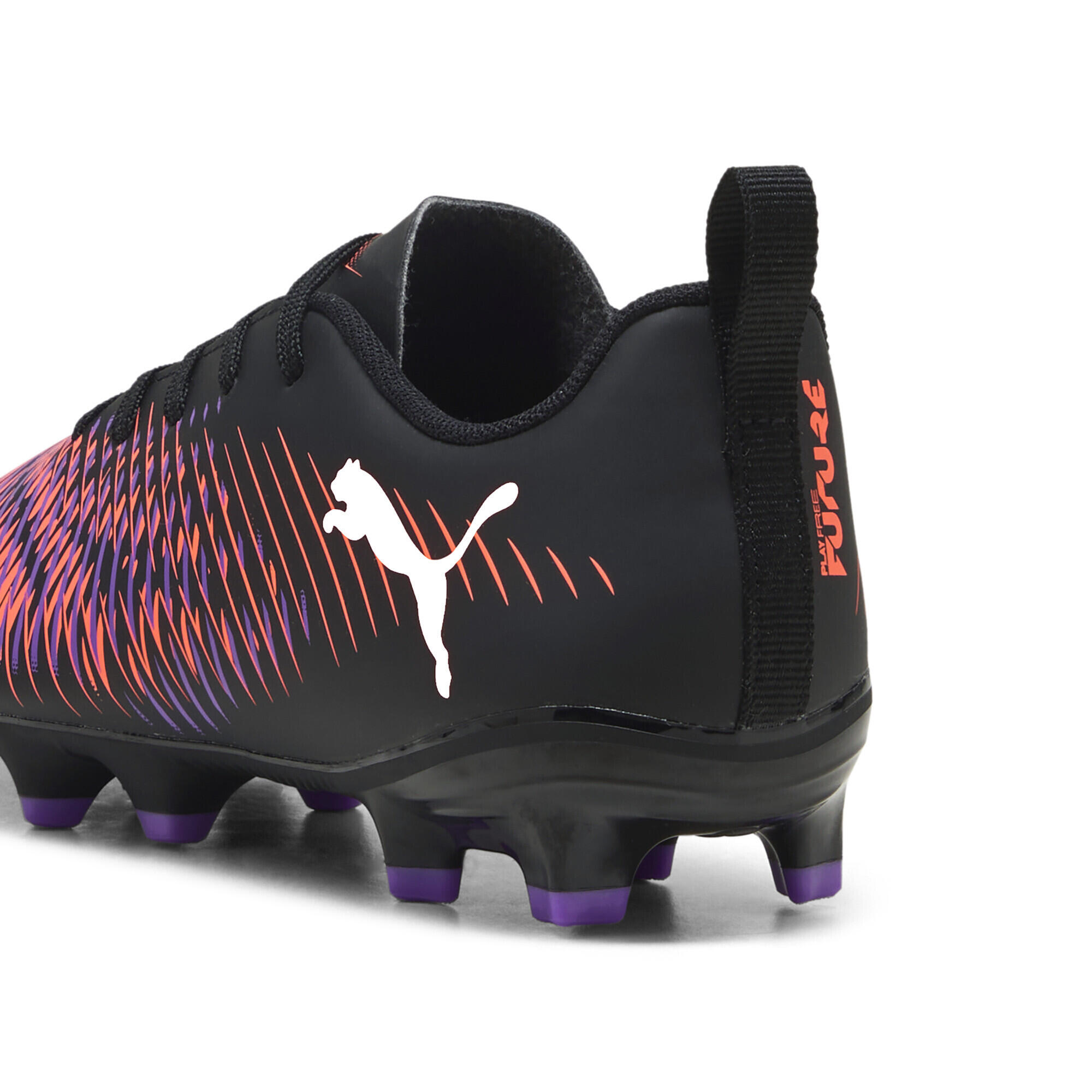 FUTURE 8 PLAY FG/AG voetbalschoenen voor jongeren PUMA Black White Glowing Red 4/7
