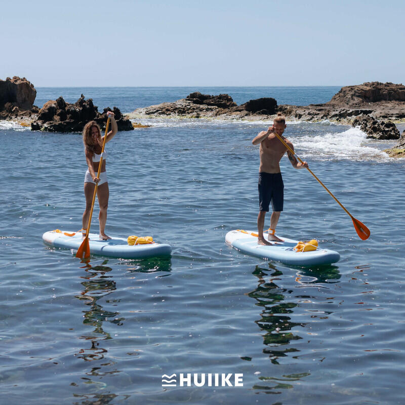 Opblaasbaar Supboard met Premium Accessoires, HUIIKE, Blauw, Hoge Stabiliteit 7/7