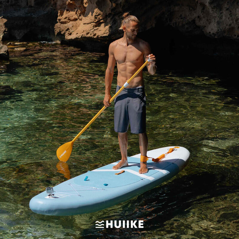 Opblaasbaar Supboard met Premium Accessoires, HUIIKE, Blauw, Hoge Stabiliteit 4/7