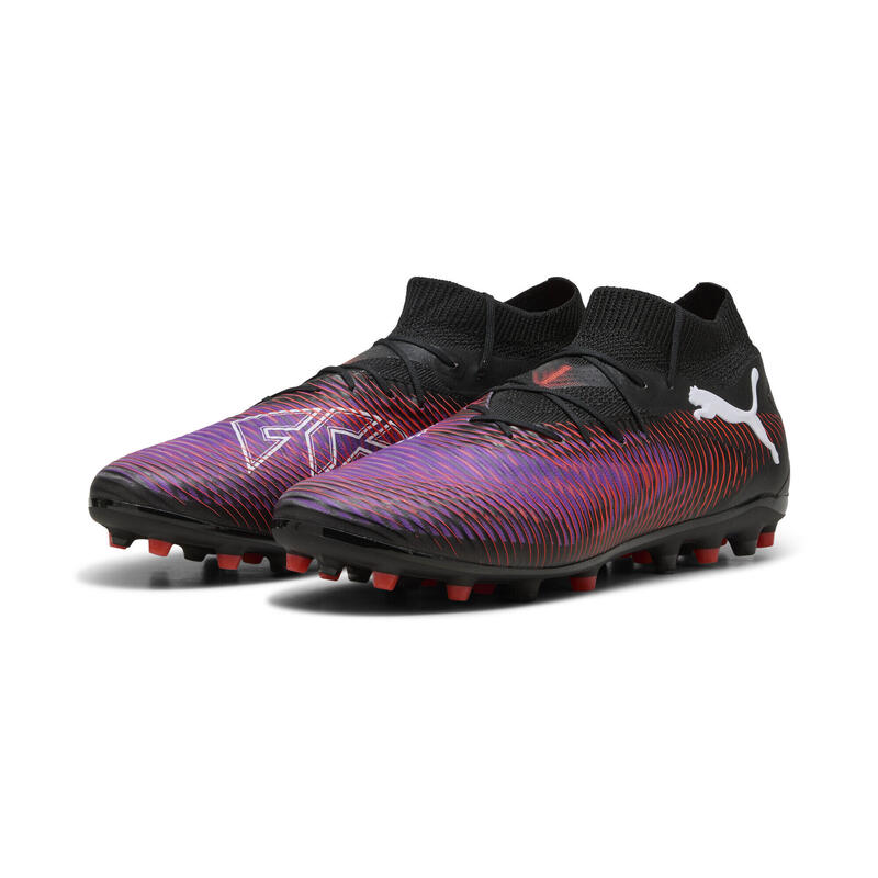 Chaussures de football FUTURE 8 PRO MG Unisexe PUMA Black White Glowing Red