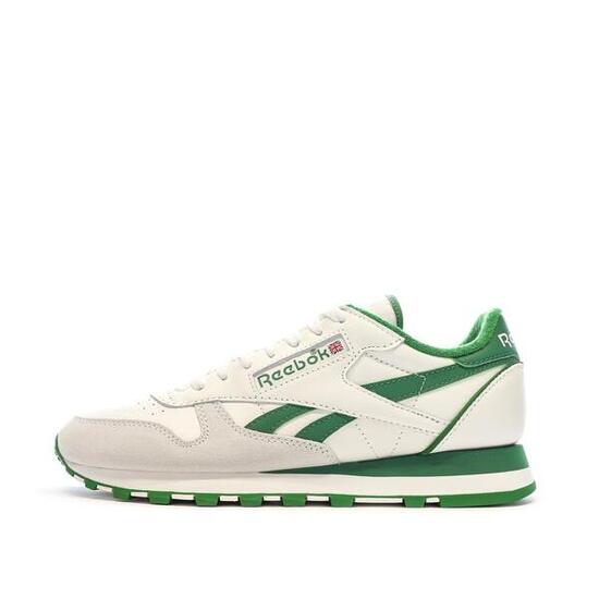Baskets Blanc/Vert Homme Reebok Classic Leather 1983 Vintage