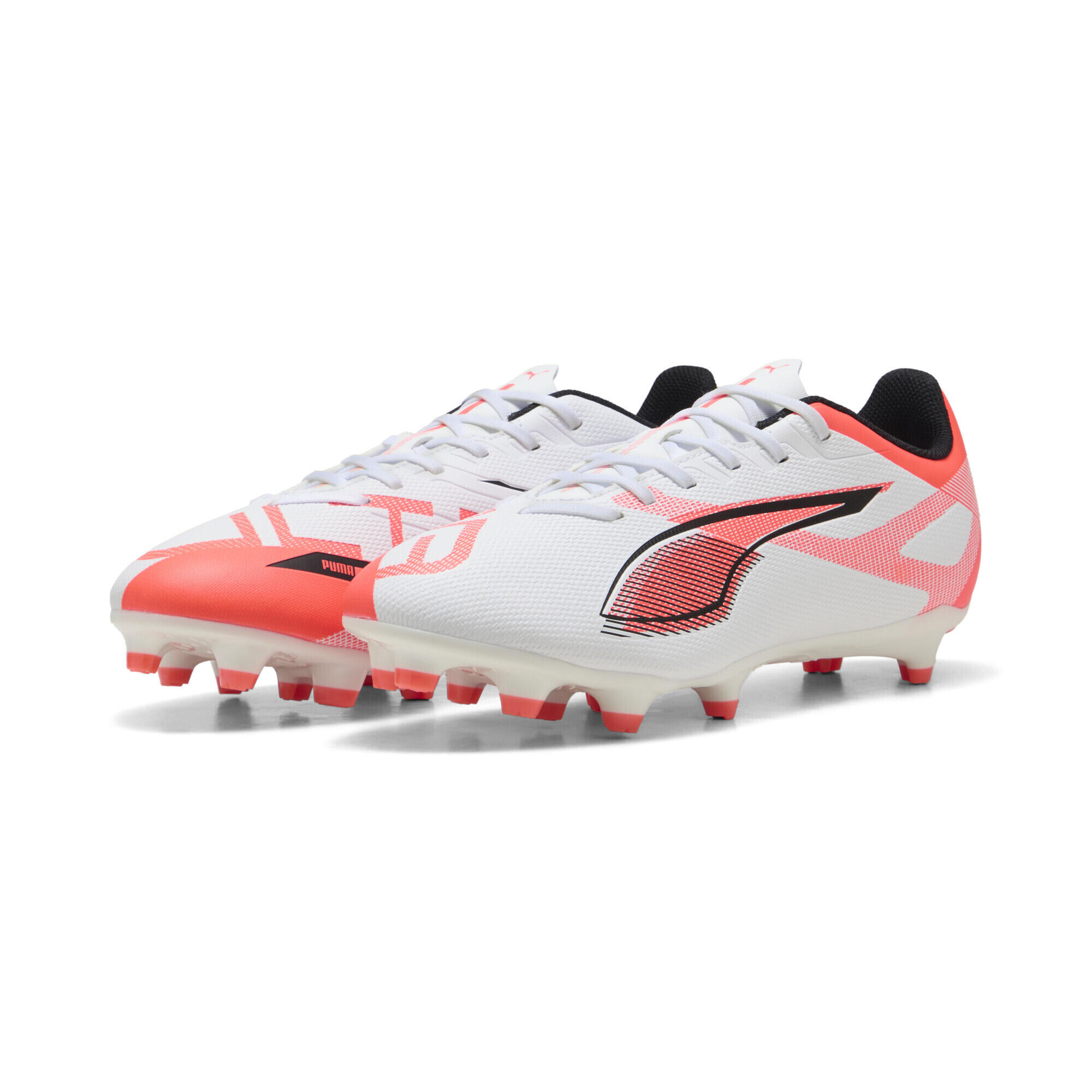 ULTRA 5 PLAY FG/AG Fußballschuhe Erwachsene PUMA White Black Glowing Red 2/7