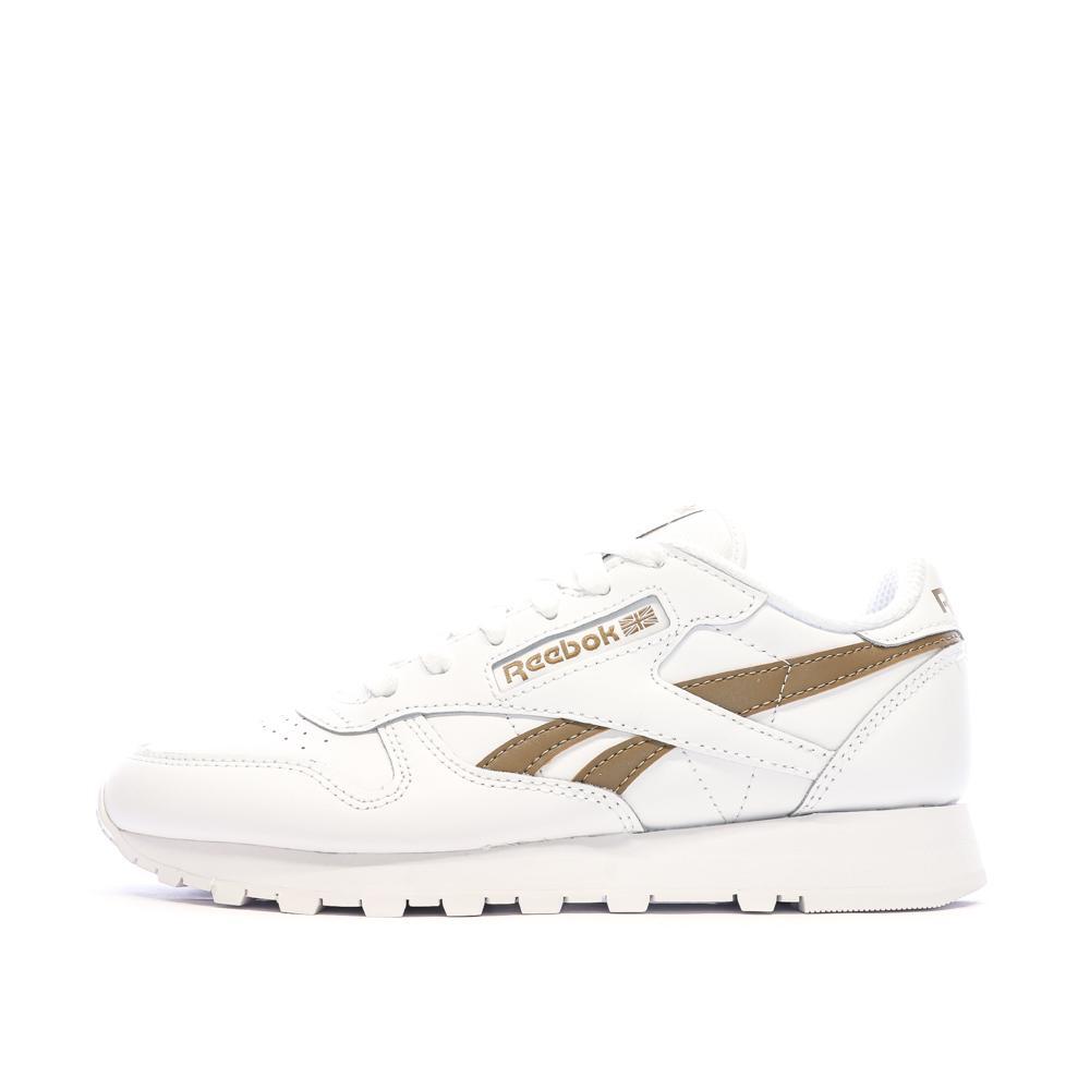 Reebok - Baskets Blanc/marron Femme Reebok Classic Leather - Chaussures De Sport - Blanc - 35 - Decathlon