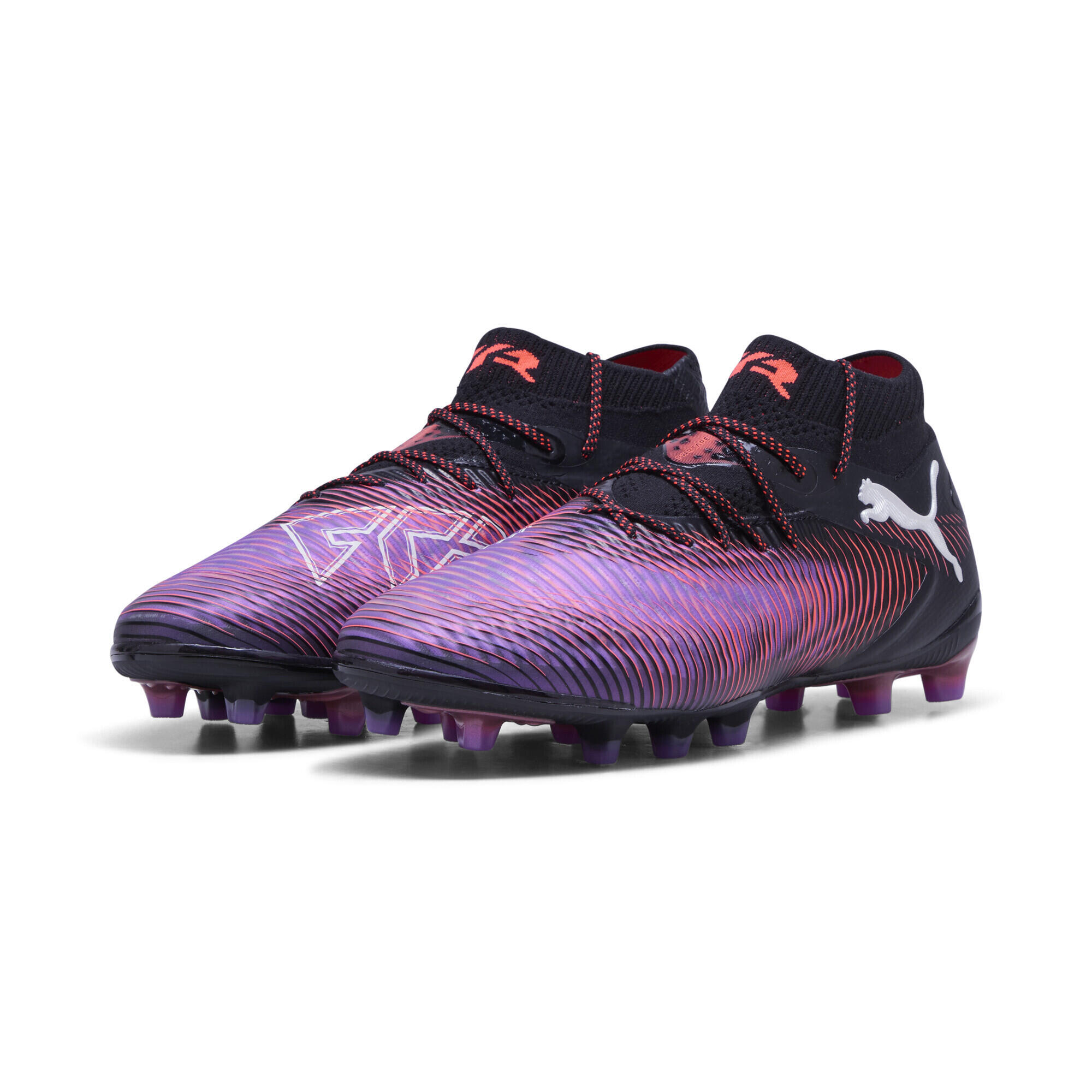 FUTURE 8 ULTIMATE AG voetbalschoenen PUMA Black White Glowing Red 2/7