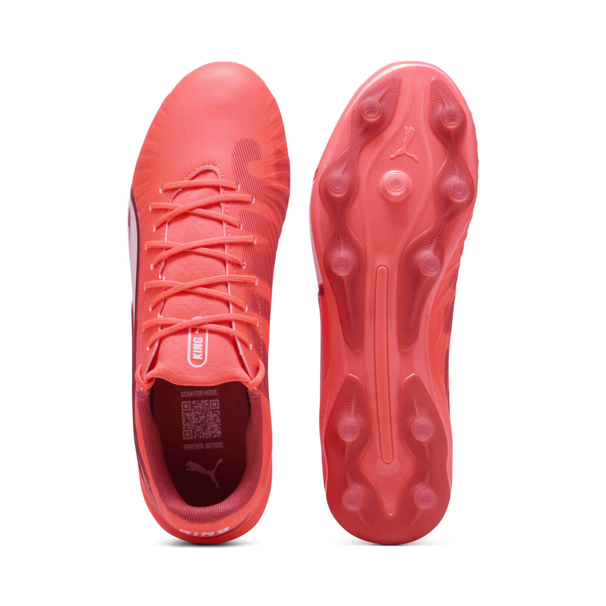 Scarpe da calcio KING MATCH FG/AG PUMA Glowing Red White Fire 4/7