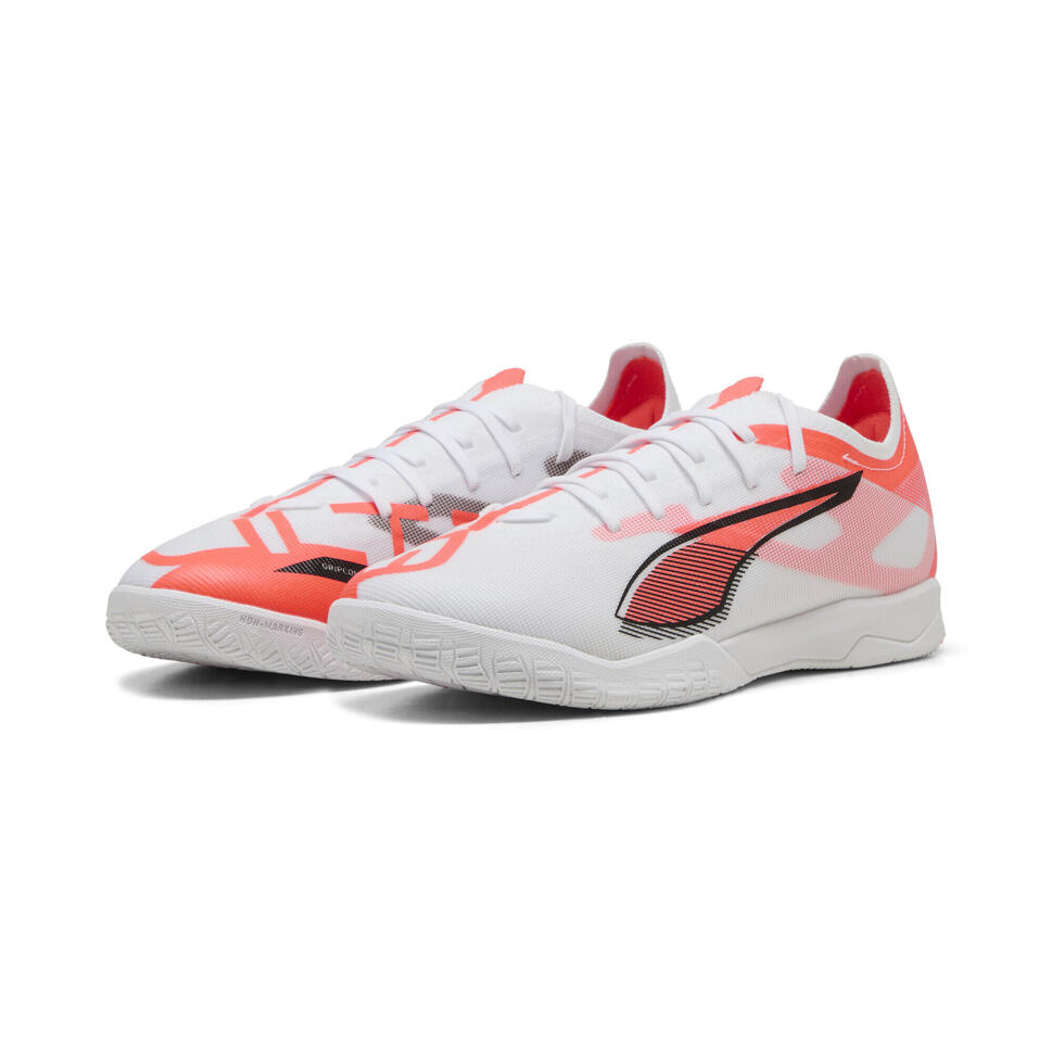Halowe buty piłkarskie ULTRA 5 MATCH IT PUMA White Black Glowing Red