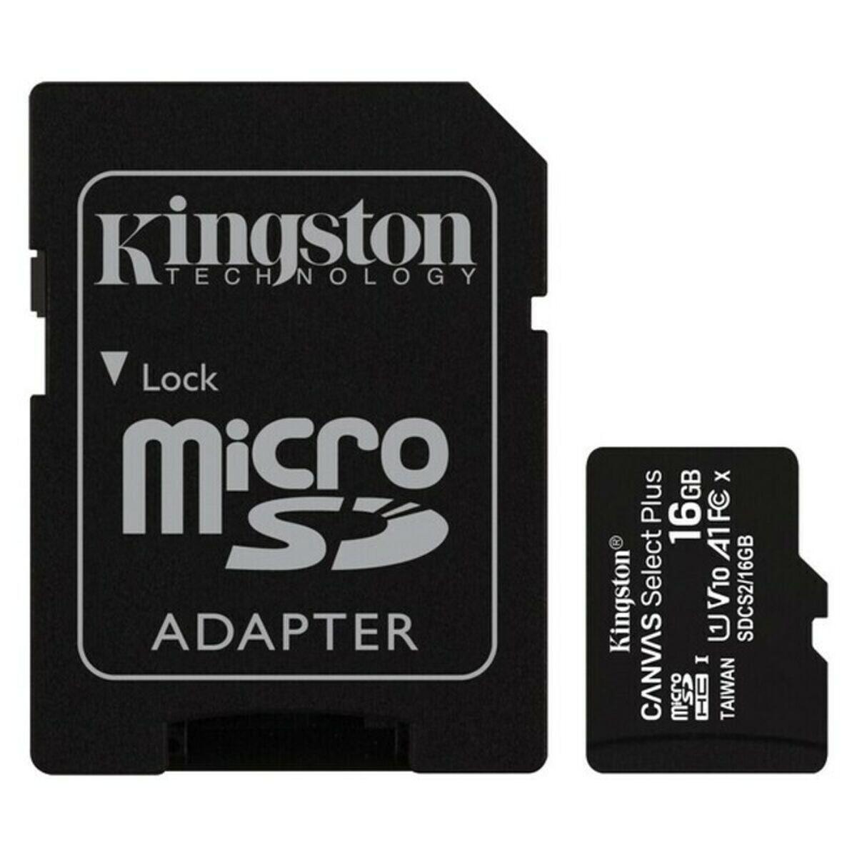Micro SD geheugenkaart met adapter Kingston SDCS2 3/5
