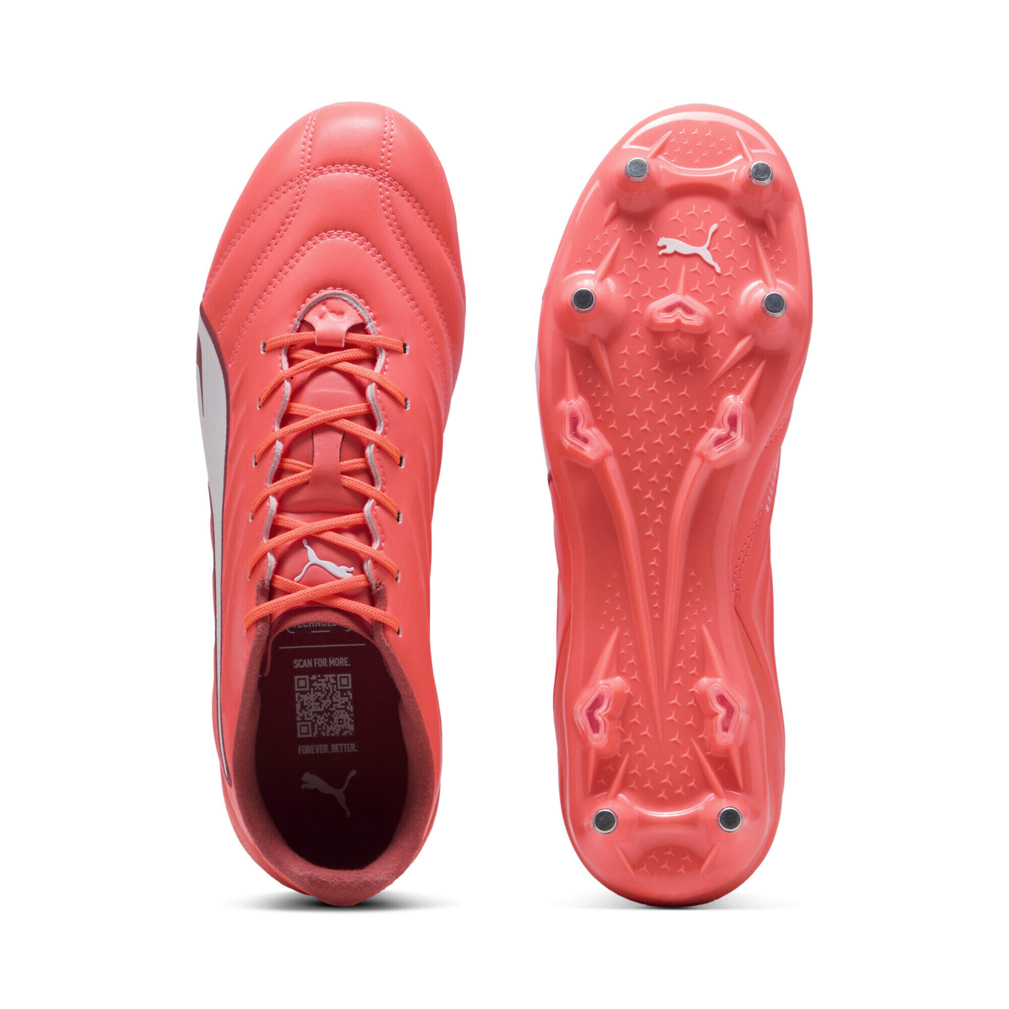 KING PRO MxSG voetbalschoenen PUMA Glowing Red White Fire 5/7