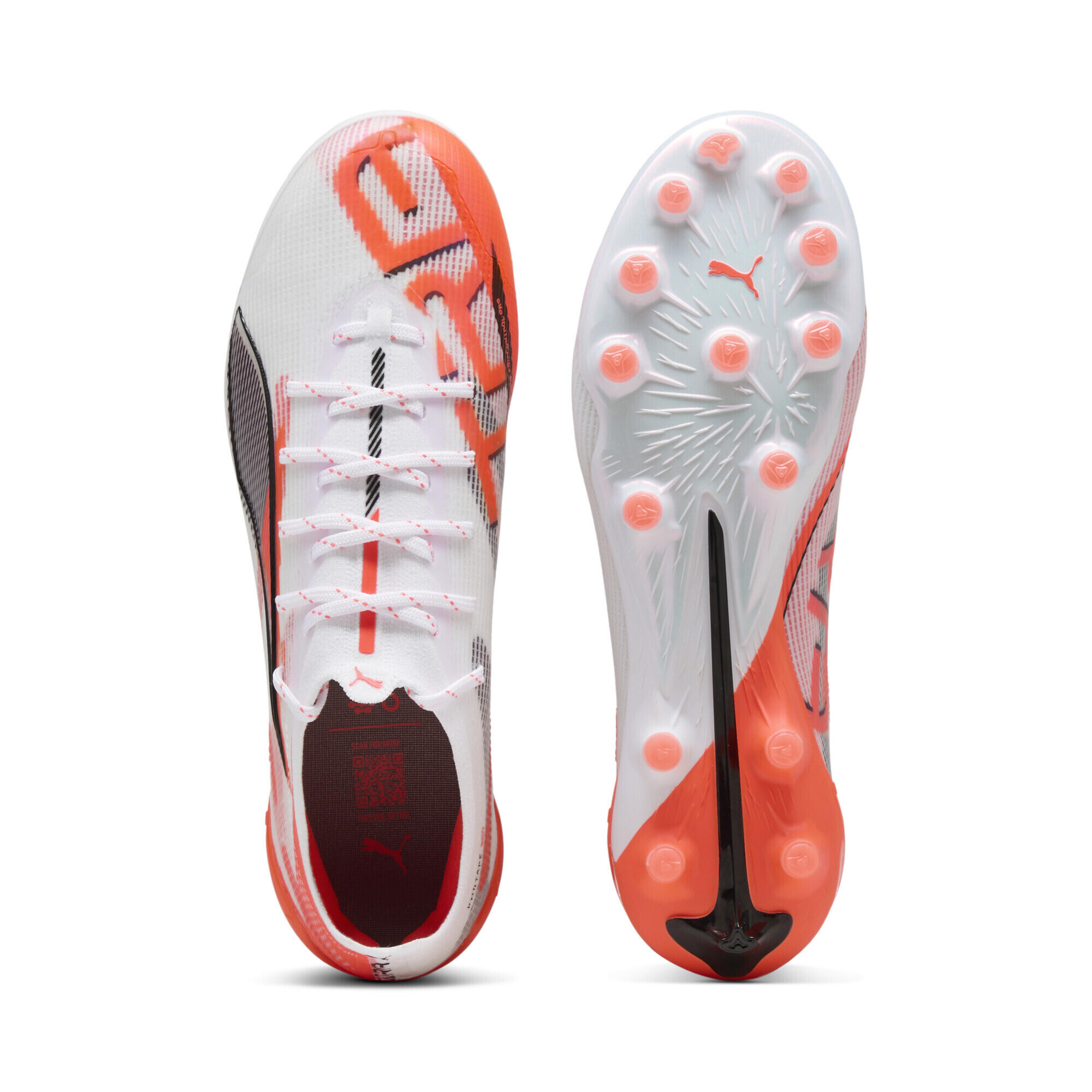 ULTRA 5 ULTIMATE AG voetbalschoenen voor dames PUMA White Black Glowing Red 6/7