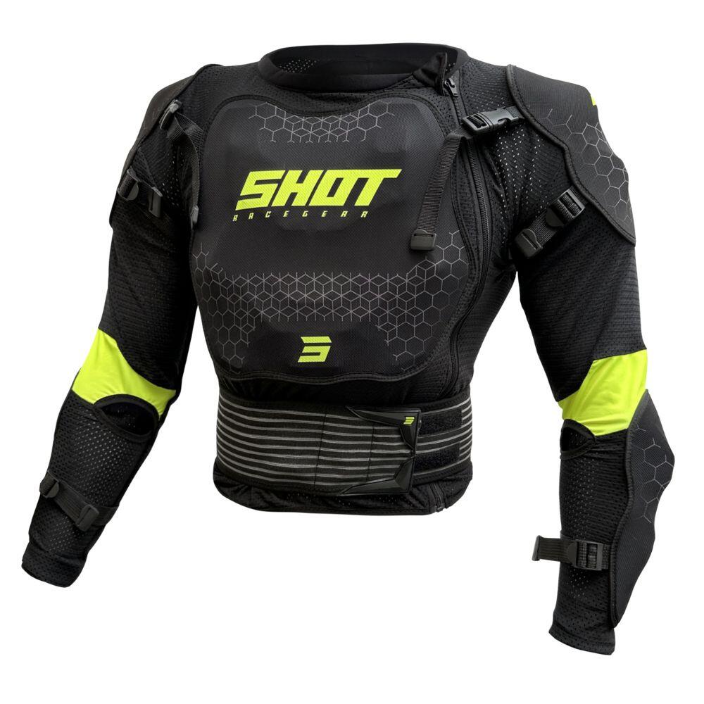 SHOT RACE GEAR Gilet Shot Optimal 2.0 Nero/Giallo Neon - Adulto