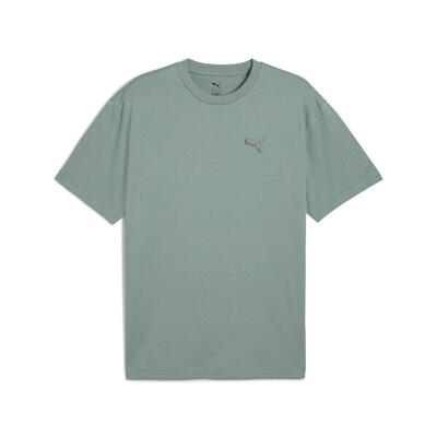 Essentials elevated uniseks t-shirt puma green moon