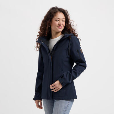 Malika dames - softshell jas - waterdicht - navy