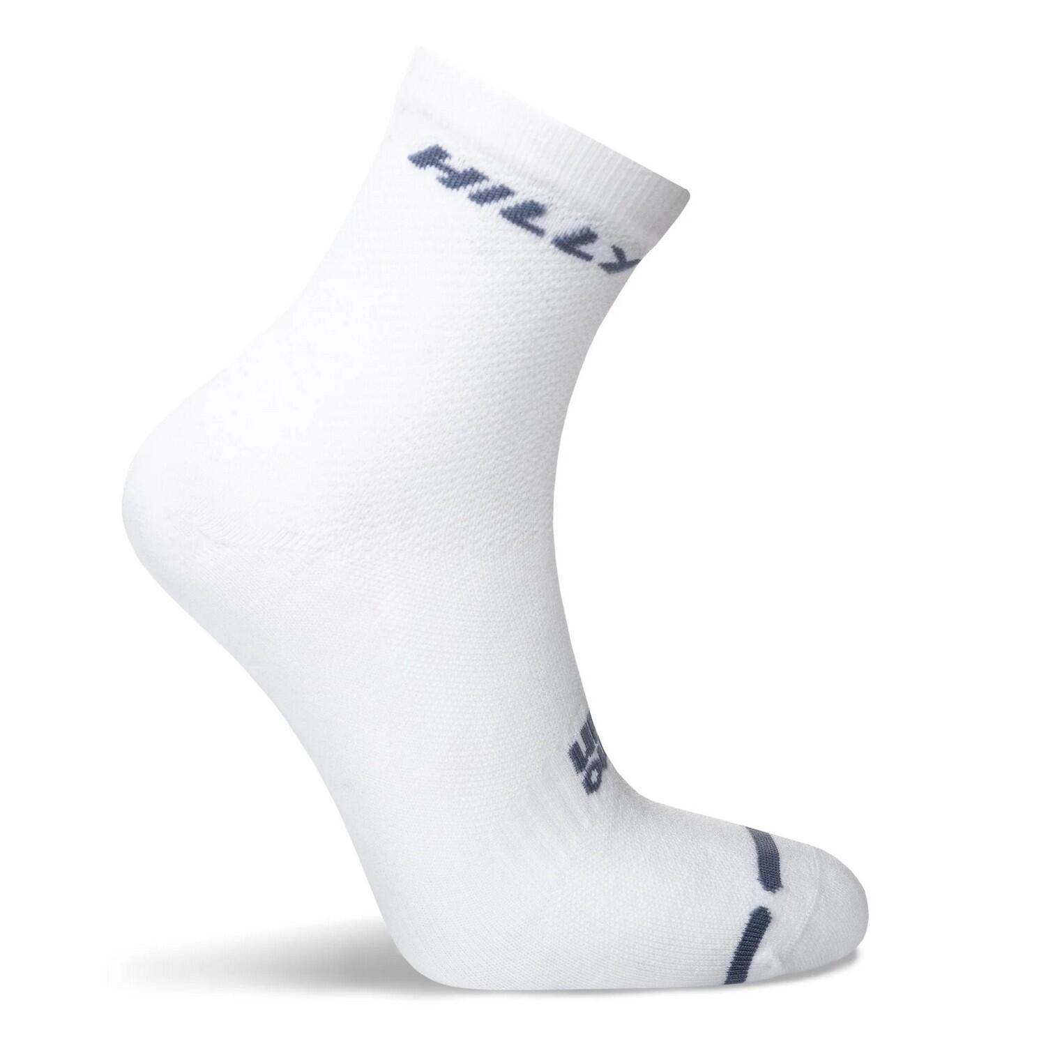 Mens Active Ankle Socks (White/Grey) 3/4