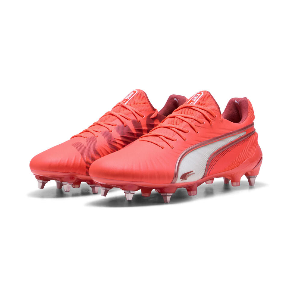 Buty piłkarskie KING ULTIMATE MxSG PUMA Glowing Red White Fire
