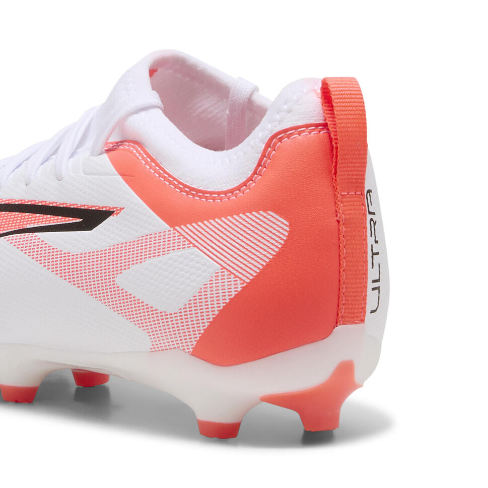 Młodzieżowe buty piłkarskie ULTRA 5 MATCH FG/AG PUMA White Black Glowing Red