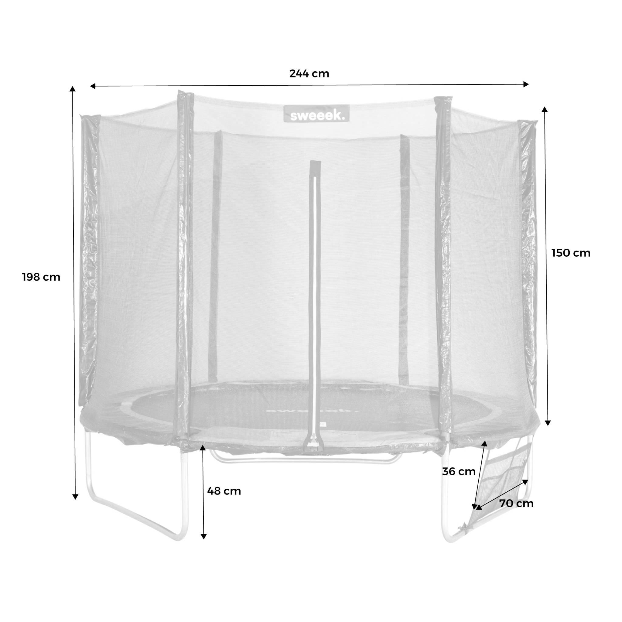 Trampolino 250cm con confezione di accessori, Verde 4/6