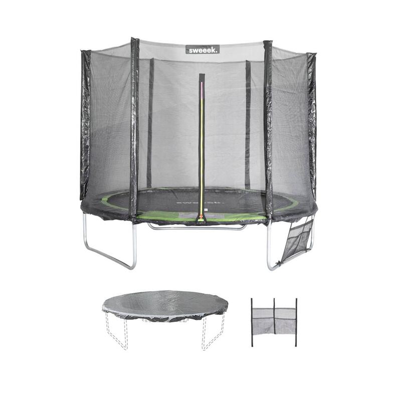 Trampoline 250 cm, vert, avec accessoires  | sweeek