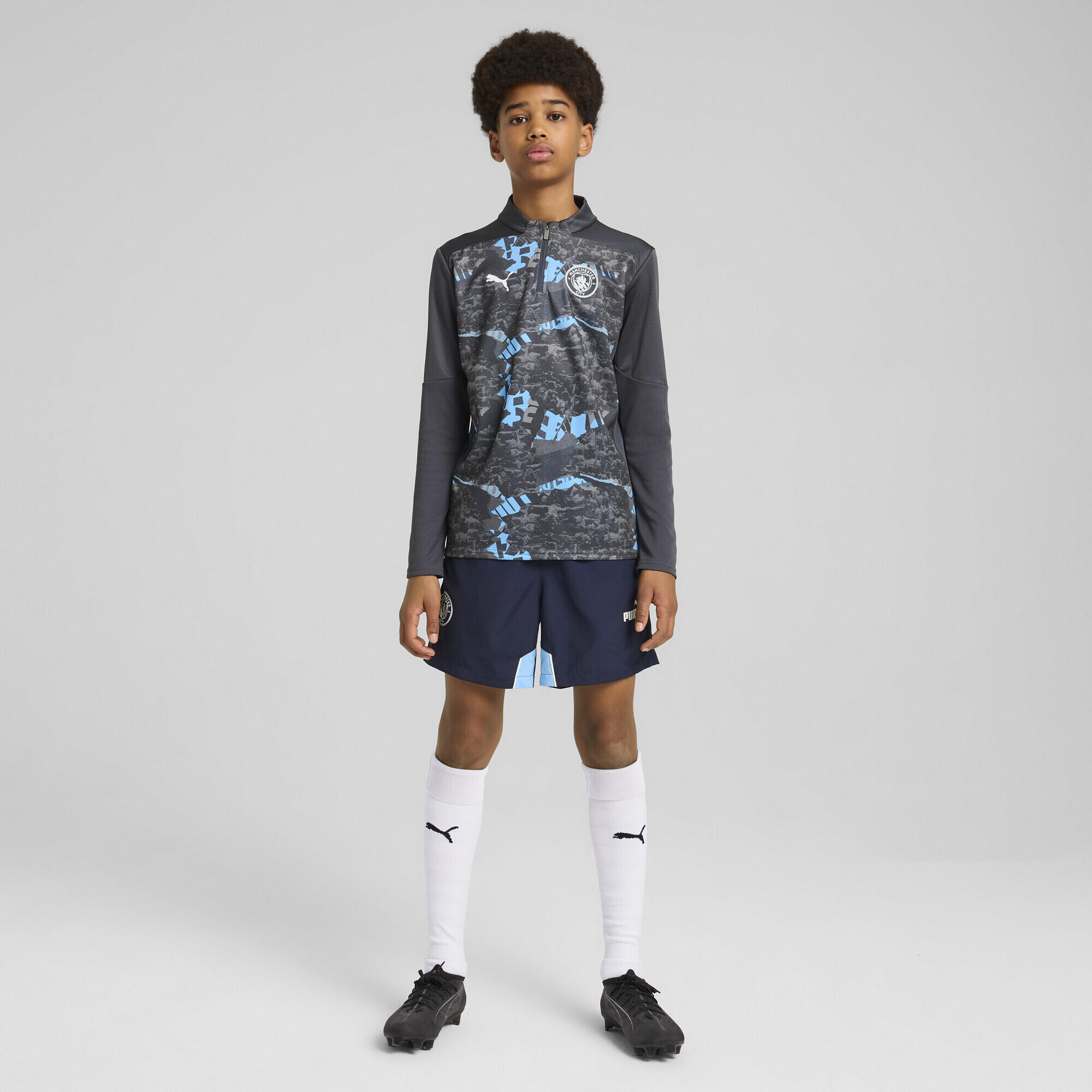 Manchester City prematch-top met kwartrits voor jongeren PUMA 6/7
