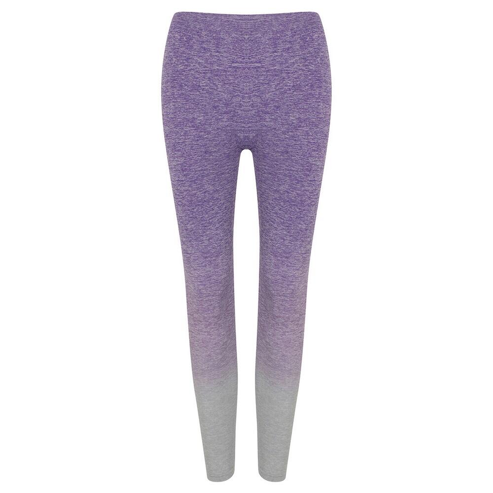 TOMBO Womens/Ladies Fade Seamless Leggings (Purple/Light Grey Marl)