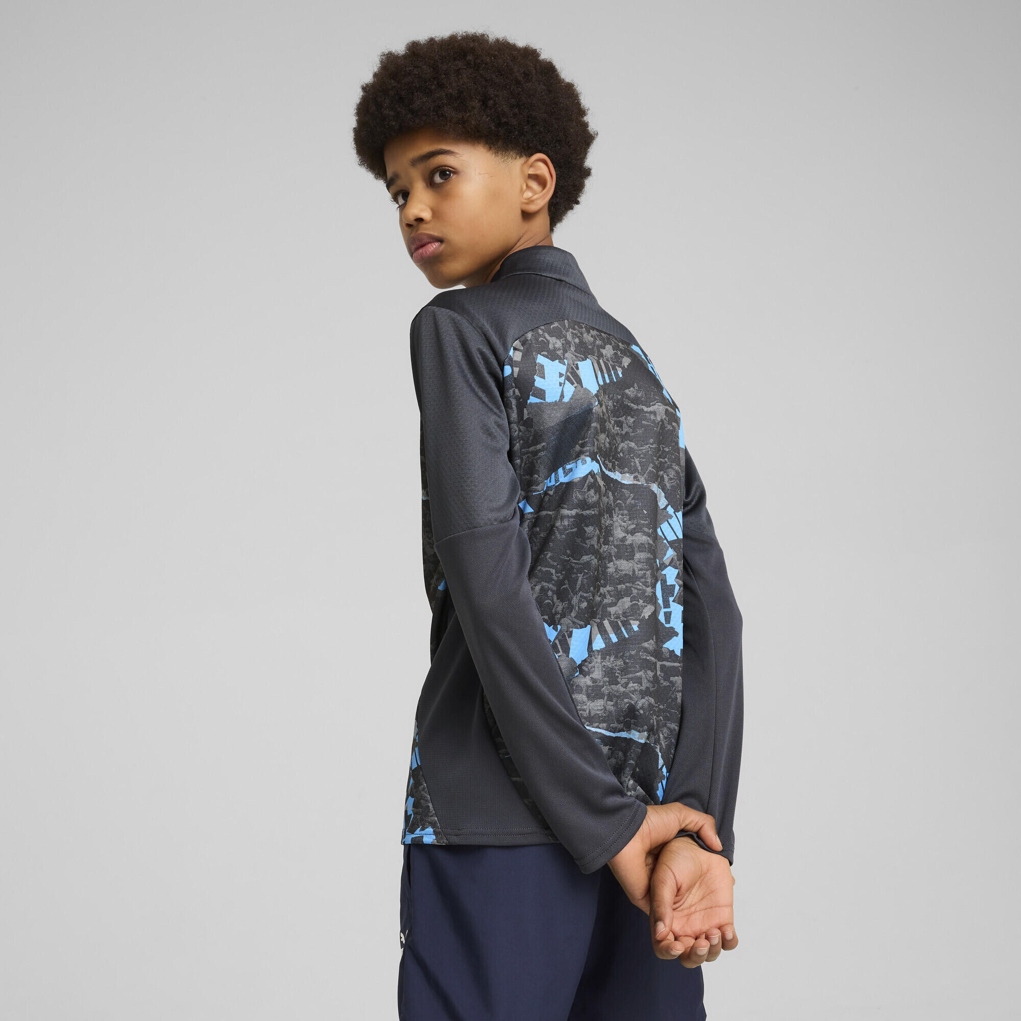 Manchester City prematch-top met kwartrits voor jongeren PUMA 5/7