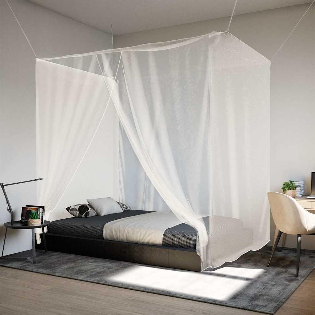 VidaXL mosquiteiro suspenso 220x180x180 cm branco 3/4