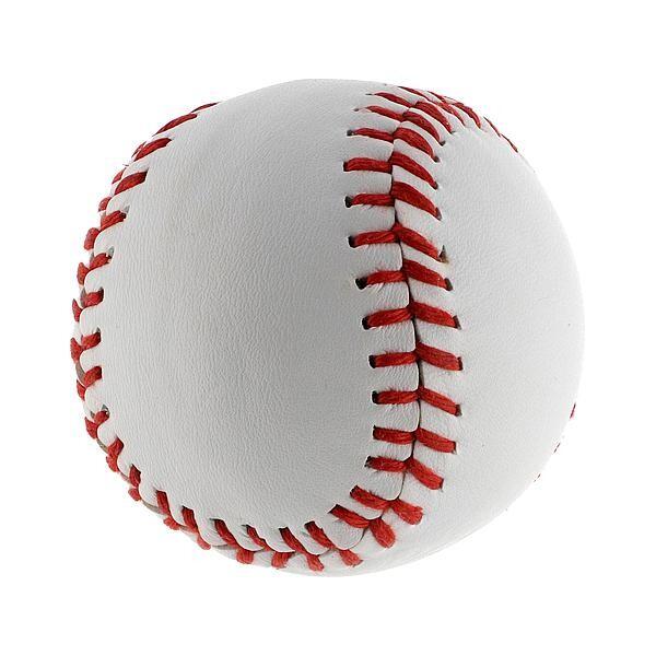 MIDWEST Unisex Adult Leather Rounders Ball (White/Red)