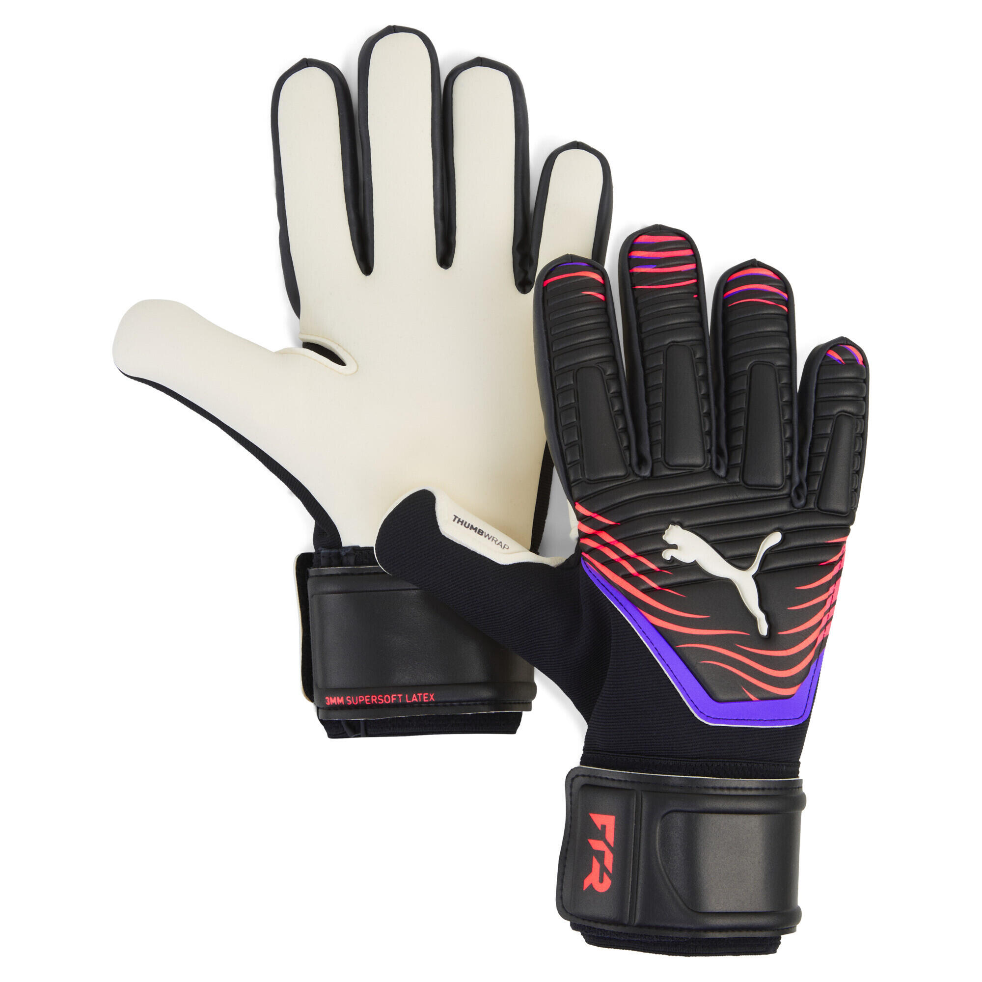 schwarz / rot / violett