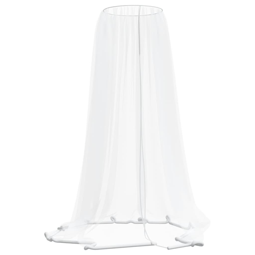 VidaXL Zanzariera per Ombrellone 220 Maglie Ø330×250 cm Bianco 2/4