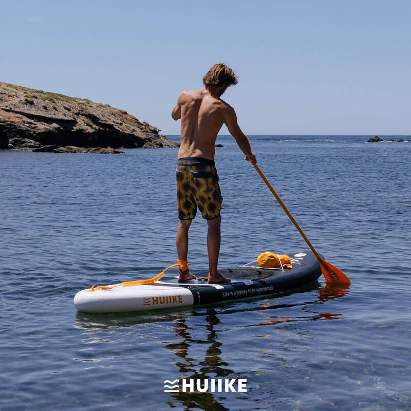 Opblaasbaar Supboard met Premium Accessoires, HUIIKE, Zwart, Hoge Stabiliteit 4/7