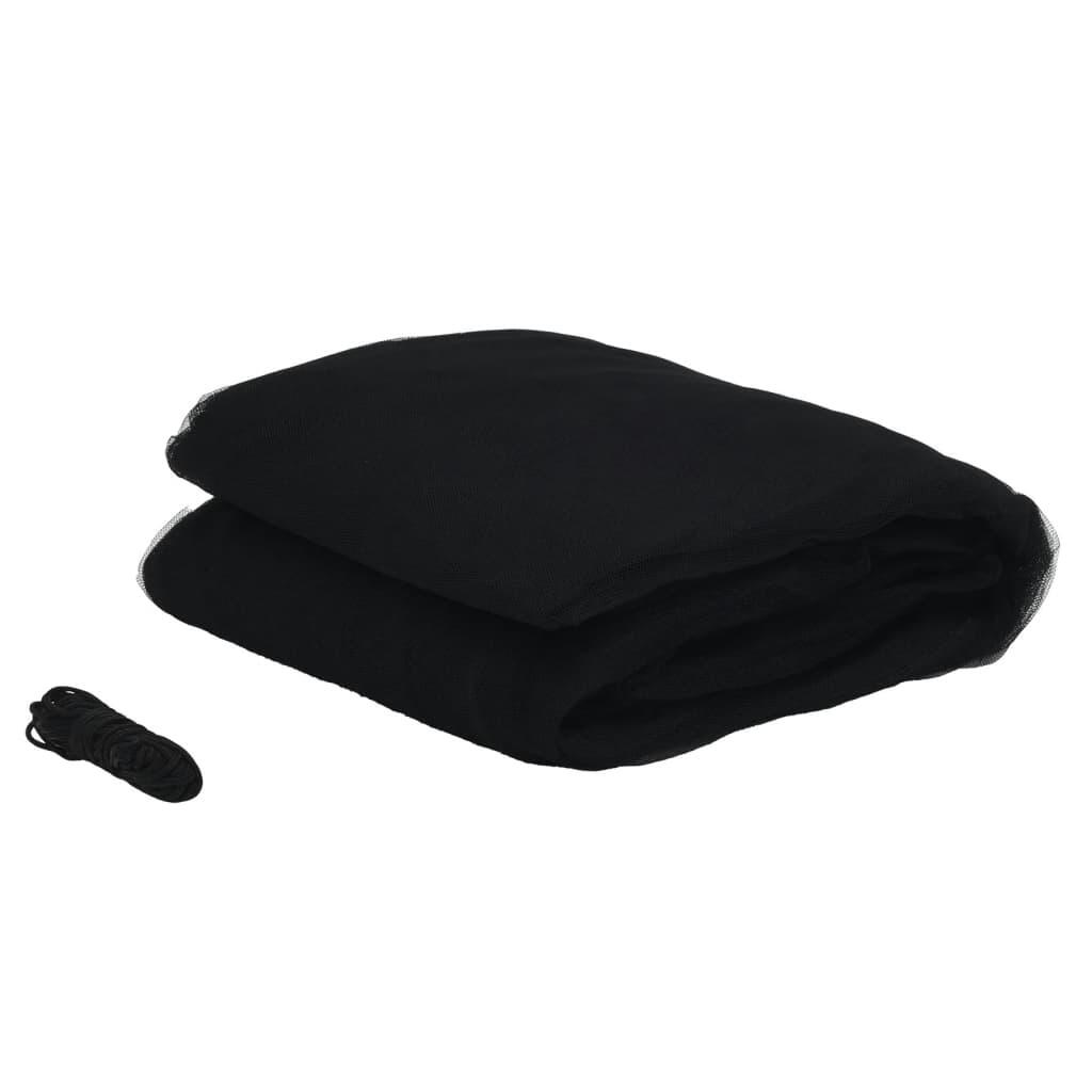 VidaXL Zanzariera per ombrellone Ø330 cm nera 3/4