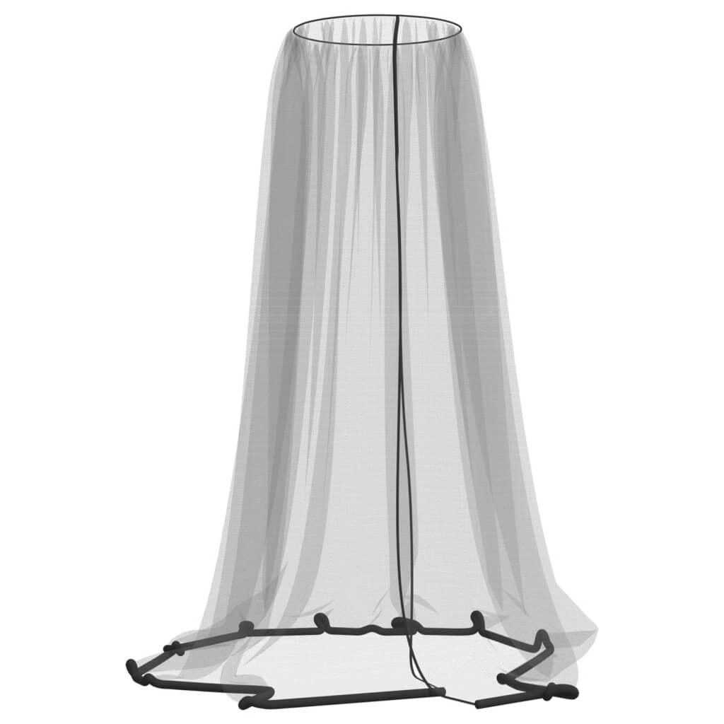 VidaXL Zanzariera per ombrellone Ø330 cm nera 2/4