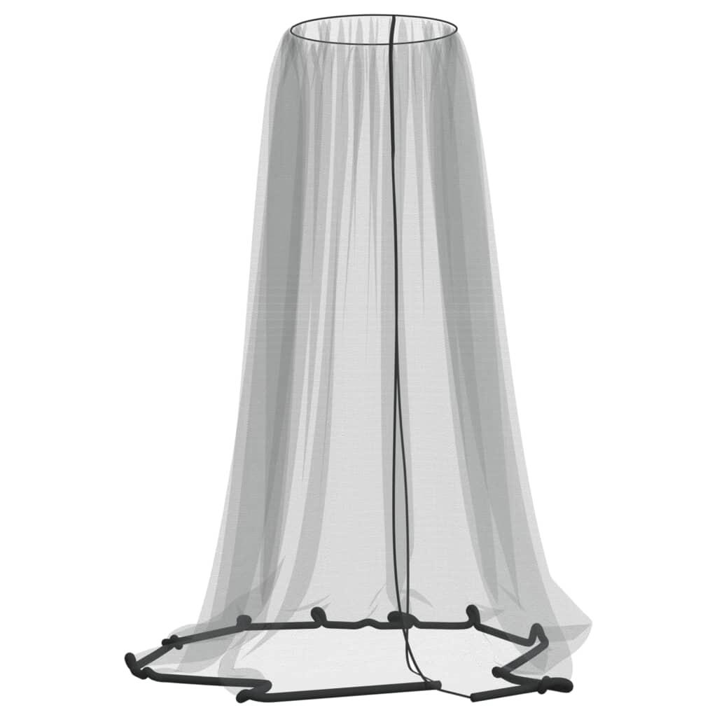 Zanzariera per ombrellone VidaXL 220 maglie Ø300 x 230 cm, nero. 2/4