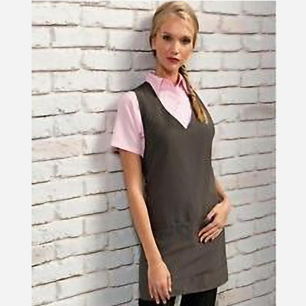 Womens Wickel Tunic Schürze Damen Dunkelgrau 3/5