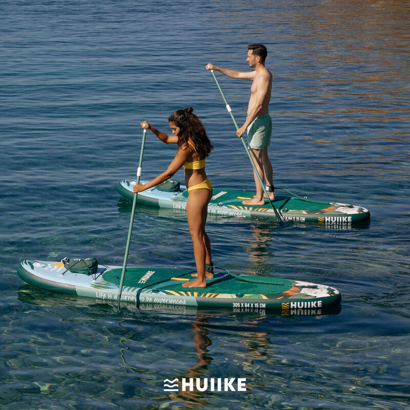 Tabla Paddle Surf Hinchable Accesorios Premium, HUIIKE, Verde, Gran Estabilidad 4/7