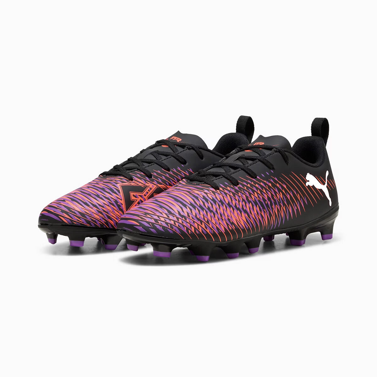 FUTURE 8 PLAY FG/AG voetbalschoenen voor jongeren PUMA Black White Glowing Red 7/7