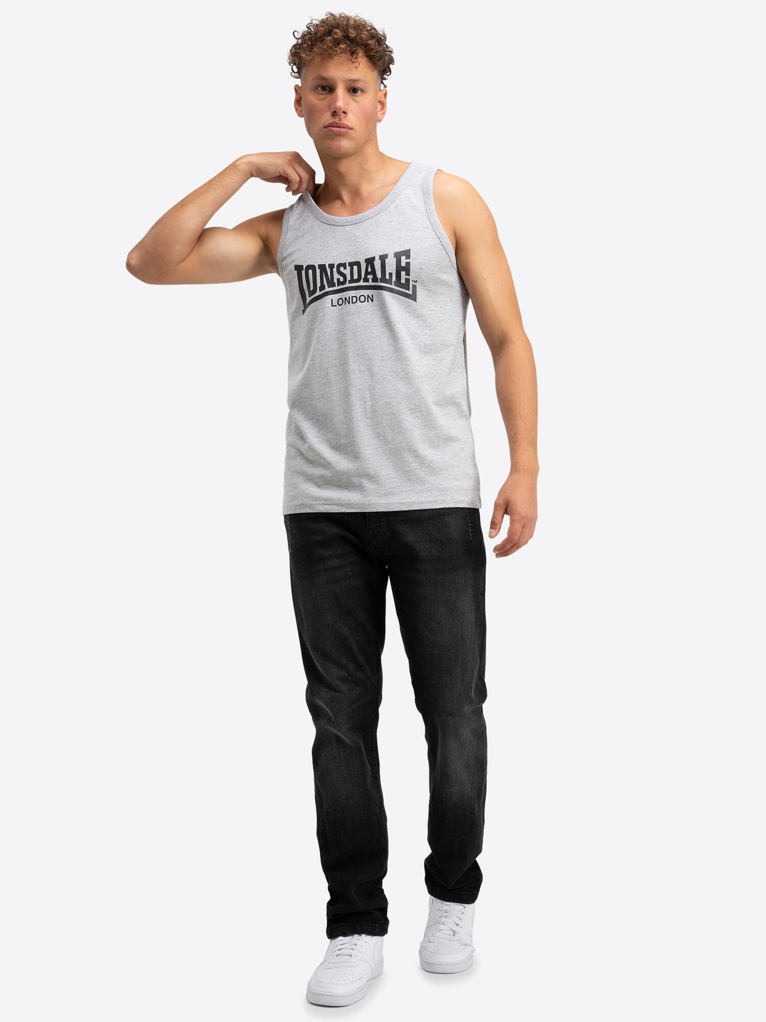 LONSDALE Herren Singlet normale Passform Doppelpack AVERHAM 3/6