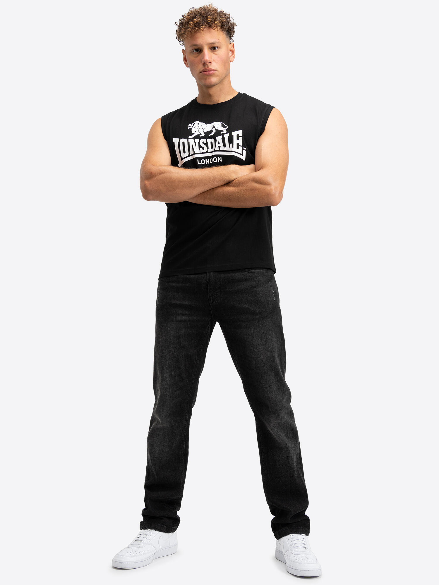 LONSDALE Twinpack mouwloos T-shirt voor heren, normale pasvorm ROLLESTON 3/6