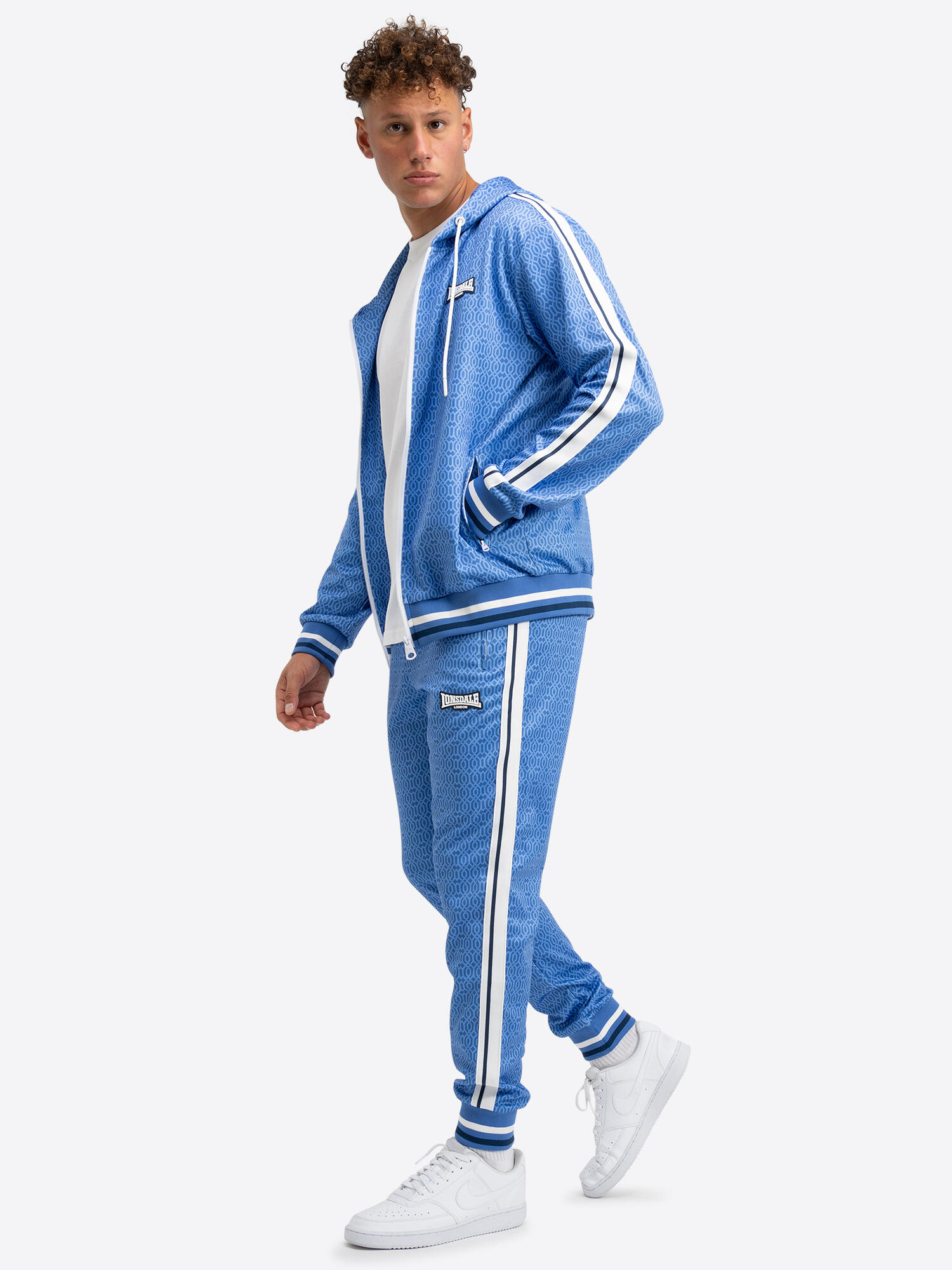 LONSDALE Heren trainingspak met capuchon slim fit KETTINGSPOOR 3/7
