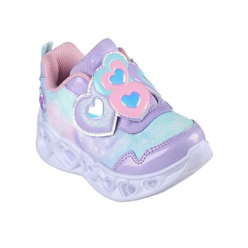 Ténis skechers modelo heart lights - lovin cor violeta