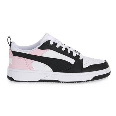 Puma - Rebound v6 bco/negro/rosa 393833-13