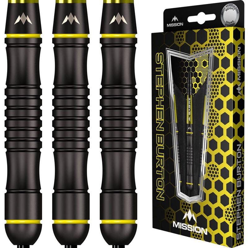 Set Darts steel Mission Stephen Burton Black Titanium, 90%