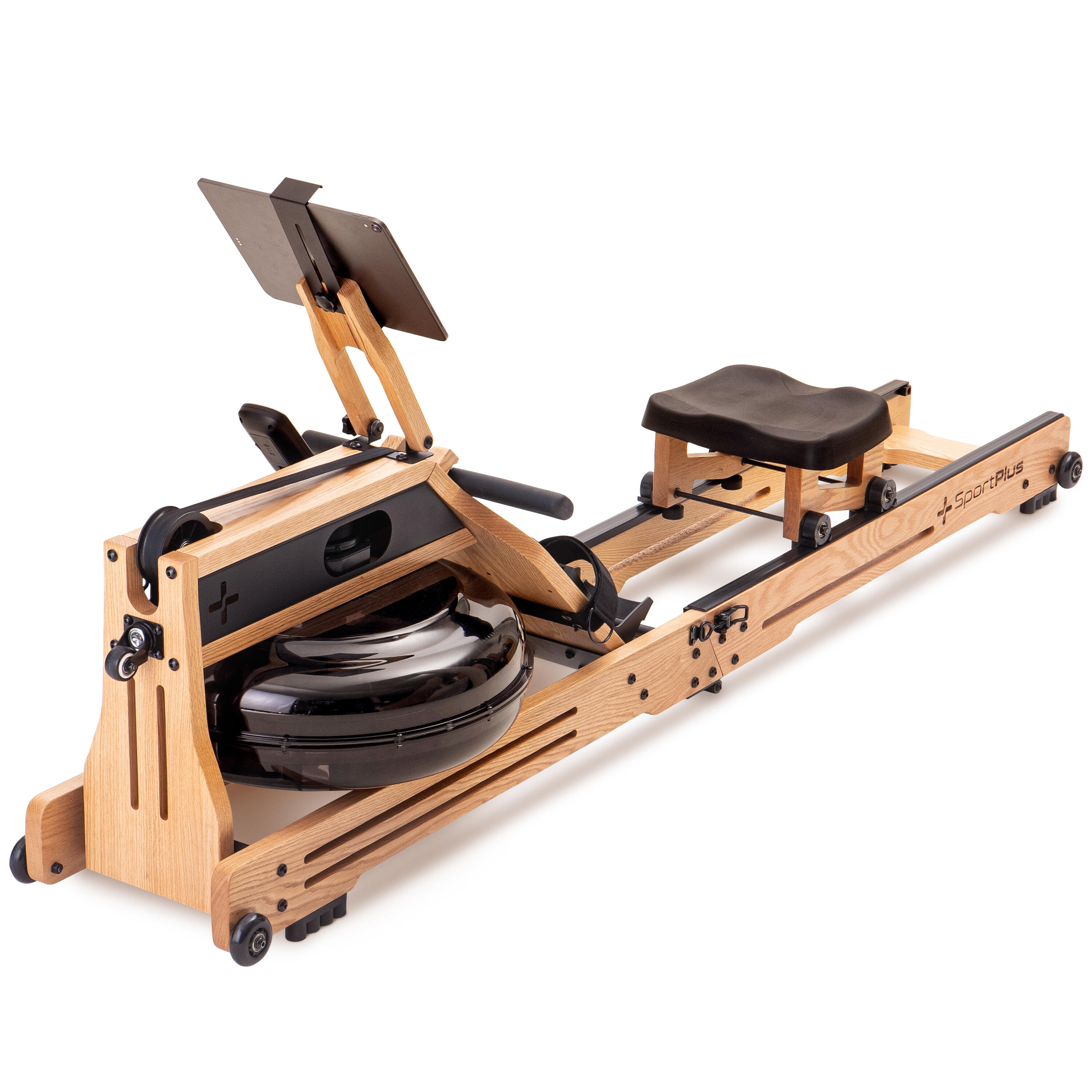 Rameur à Eau Orisyn En Bois De Chêne – Pliable 180°, Charge 180 Kg, Compatible Kinomap, écran HD, 2 Ans De Garantie