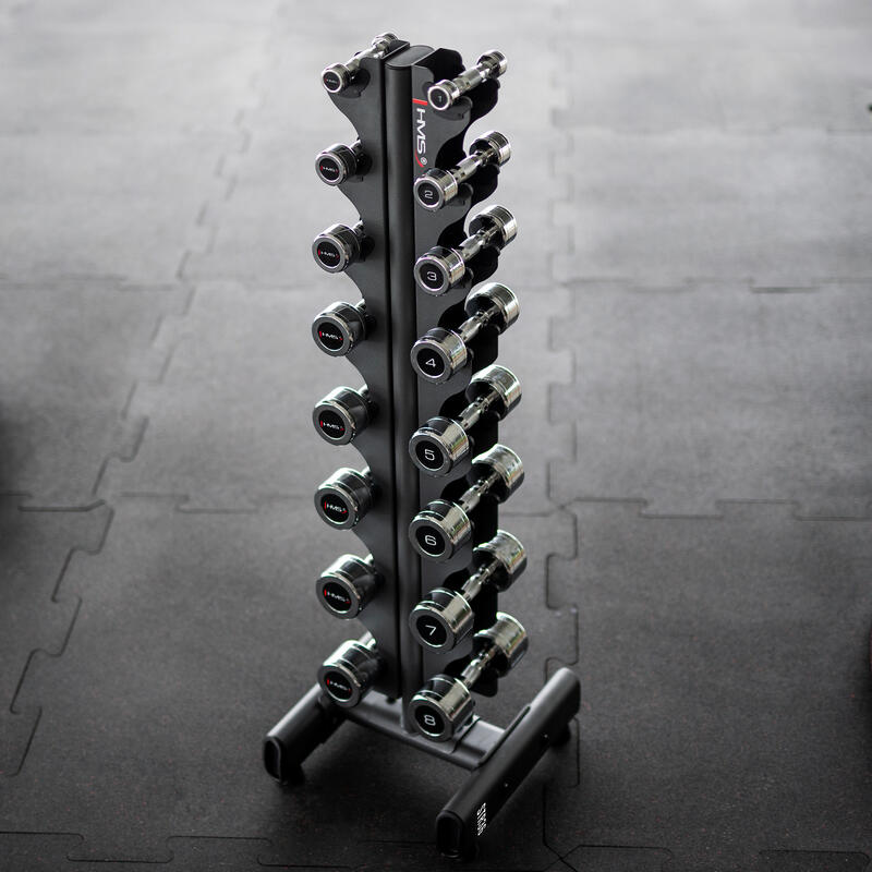 Set haltere CHD 2 x 1 - 8 kg (72 kg) + suport STR36 HMS